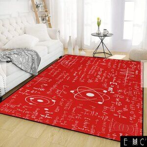 New E=M/C2 STEM Living Room Carpet Rug